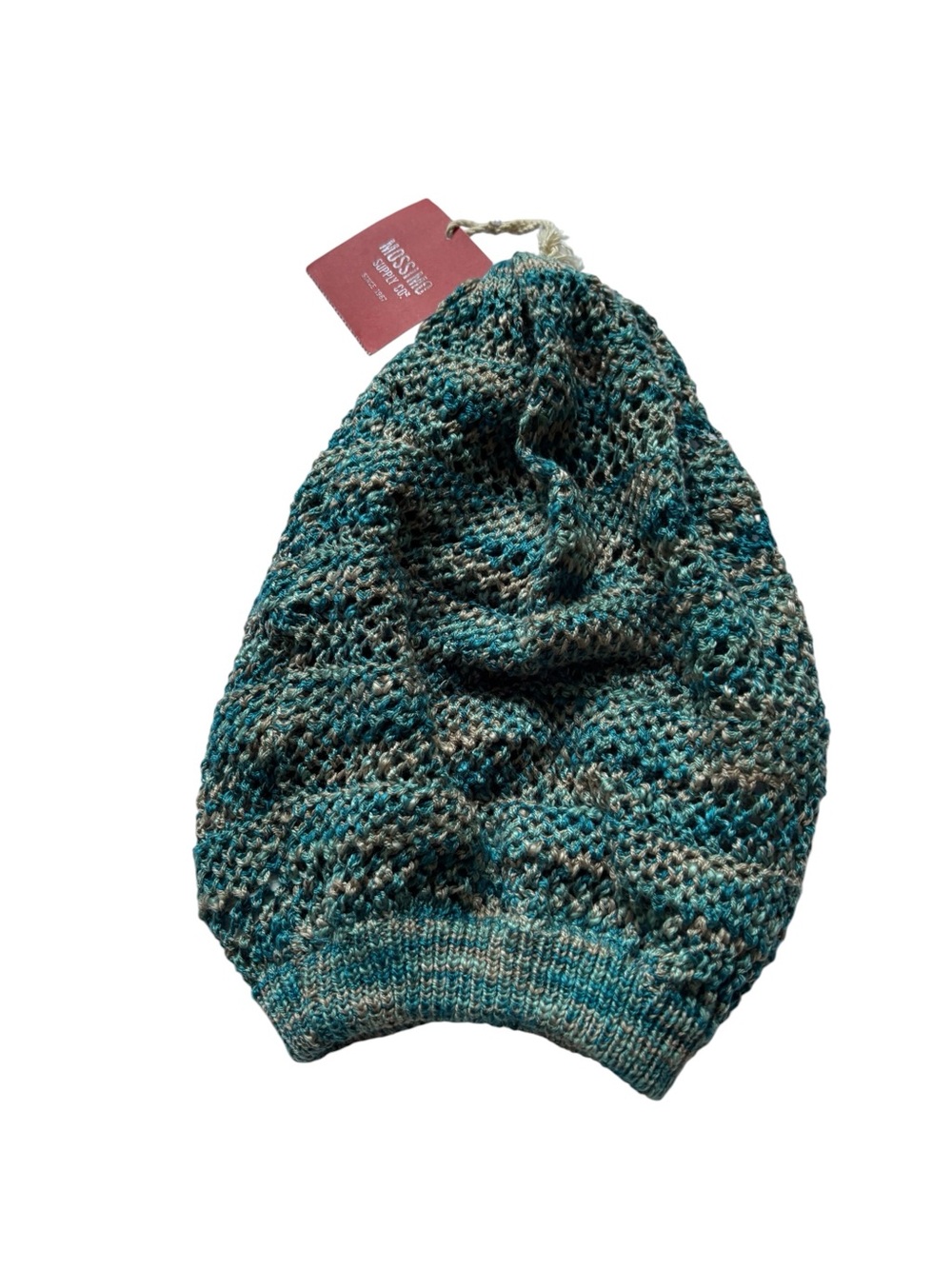 Mossimo Supply Co. Teal and Gray Marled Knit Slouch Beanie